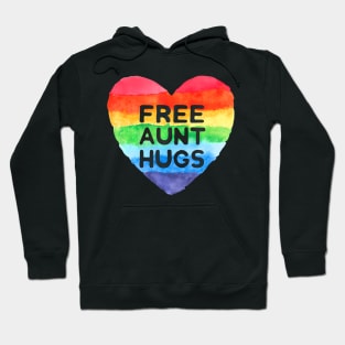 Free Aunt Hugs LGBT Flag Pride Awareness Month Pride Hoodie